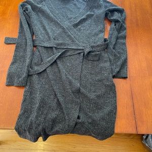 NWT gray wrap sweater dress